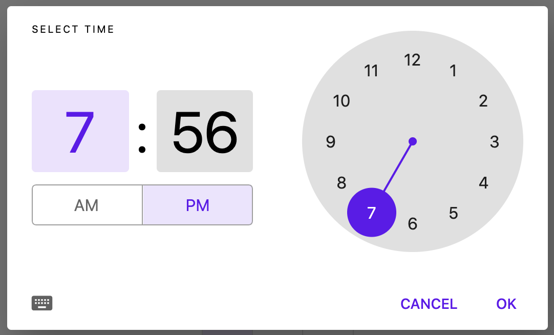 updated TimePicker