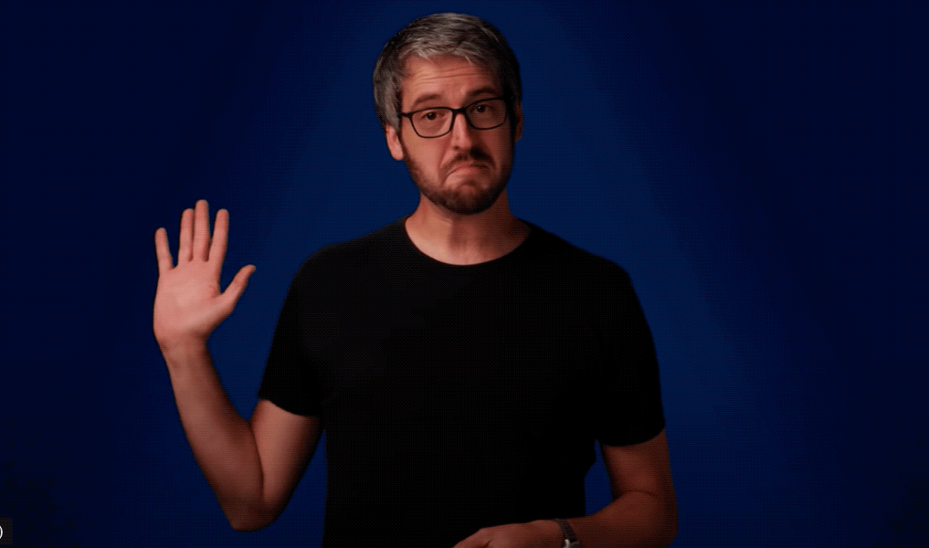 A video of Filip waving his hand.