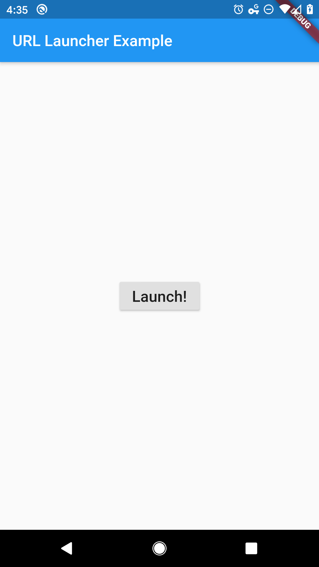 URL Launcher Example app