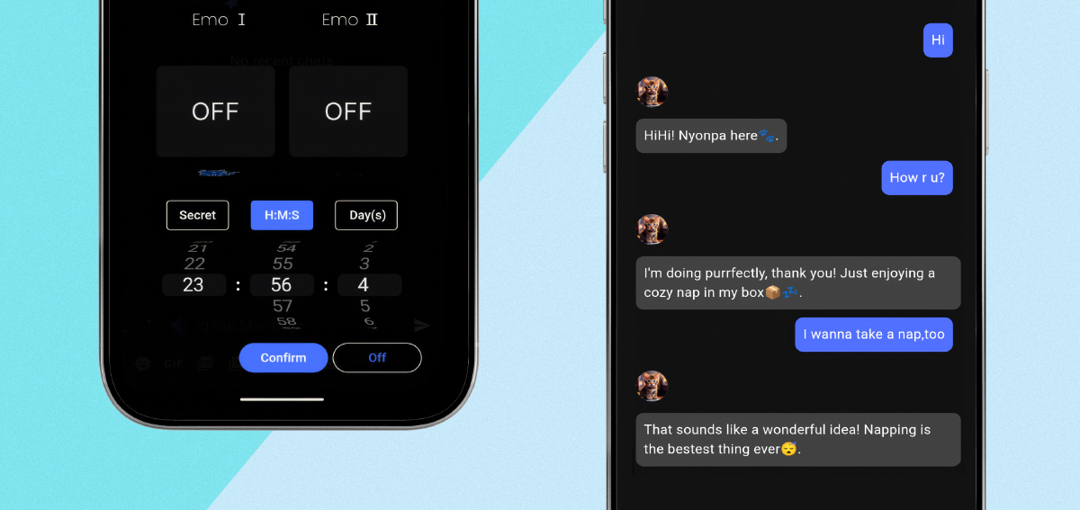 Screenshots of chat experience for Arc